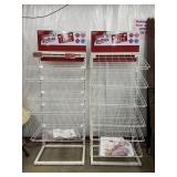 PAIR of Metal Display Racks 6 Shelves, 17 Sleeves