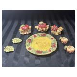 Vintage 1994 Apple Bears Miniature Set 8pc Tea Set