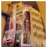 Box Lot Of Party Supplies