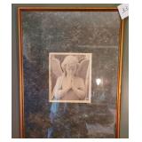 Framed Art Print Angel In Prayer With Matting