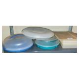 Tray Lot Of Tupperware Style Food Savers