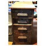 Antique Wooden File Cabinet Four Drawer