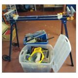 Two Totes With Assorted Tools & Portable Stand