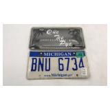 Michigan License Plate & Que Tee Pye Front Licens