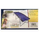 Speed Set Camp Cot In Portable Carry Case Blue