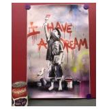 Banksey Canvas Print "i Have A Dream"