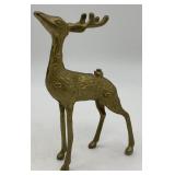 Cast Metal Deer Figure W/ Candle Screw On Top