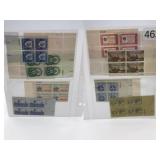 8 Vintage Us Postage Stamps 4cent Mini Plate Block