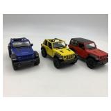 3 Jeep Wrangler 2018 Die Cast Cars