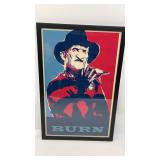 Framed Freddy Krueger 11x17in New Plastic Frame