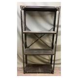 Black Metal Shelving Unit 60in h x 39 w x 12 d