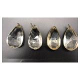 For Christmas Tree/decor 4 Glass Prisms Teardrop