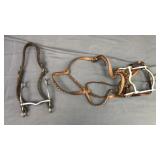 2 Leather Horse Bridles - Pre-owned Condition