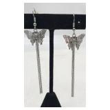 Pair Butterfly Dangle Earrings