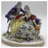 European Porcelain Figural Group Courting Couple**