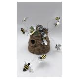 Bee Hive W/ Bees Decor