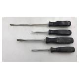 4 Snap-on Used Screwdrivers Black Handle 883330,