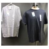 2 New Mens Tshirts Sz 2xl Lt & Dk Grey