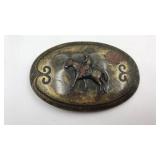 Cowboy On Horse Belt Buckle Unknown Metal