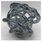 Blown Art Glass Twisted Large Paperweight