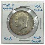 1968-d Kennedy Half Dollar 40% Silver