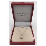 Diamond Solitaire Necklace On 14kt Gold Chain