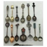 Assorted Souvenir Spoons 1 Is Solid Copper