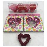 Valentines Decor Heart Ornament, 2pc Wire Garland