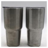 2 Yeti Tumblers 40oz W/ Lids - 1 Lid Is Scratched