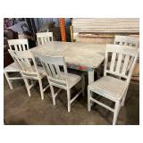 (1) DINING TABLE - 38” X 60” X 30” WITH (6) CHAIRS