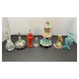 Various perfume bottles, one doesnï¿½t have topper,