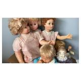 Large size dolls, 6 assorted, tallest is 30