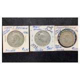 (3) Silver Half Crown Great Britain Coins, World