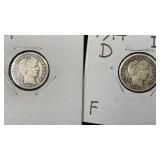 1914-P&D Silver Barber (2) Dimes