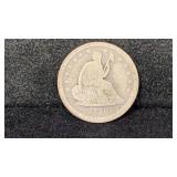 1838 Seated Liberty Silver Quarter