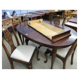 MAHOGANY 5 PC DINING TABLE, 60X40" TABLE & 4