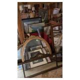 7 FRAMED MIRROR, SOME VINTAGE, 30" FRAMED