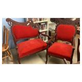 Vintage Settee and Chair