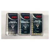 Ammunition: (150) rounds .22 WMR HP+V by CCi