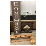 Mirror, Home Sign, Coat Rack and Shelf