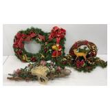 (3) Christmas decor items, (2) hanging pieces and