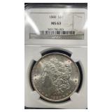 1880 Morgan Silver Dollar NGC MS63