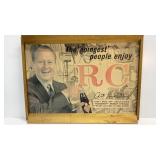 RC COLA advertising sign, 35x27, Art Linkletter,