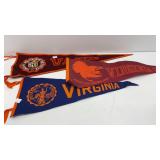 (3) College Banners- Virginia Tech and University