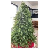 7 ft pine artificial Christmas tree and red tree