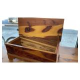 Handmade cedar letterbox, needs hinge repair, has