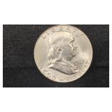 1963-D UNC Silver Franklin Half Dollar