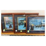 Mort Kunstler framed prints (3) all nicely matted