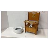 Childï¿½s training potty seat and metal urinal pan