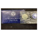 1971-S UNC Silver Eisenhower Dollar, Blue